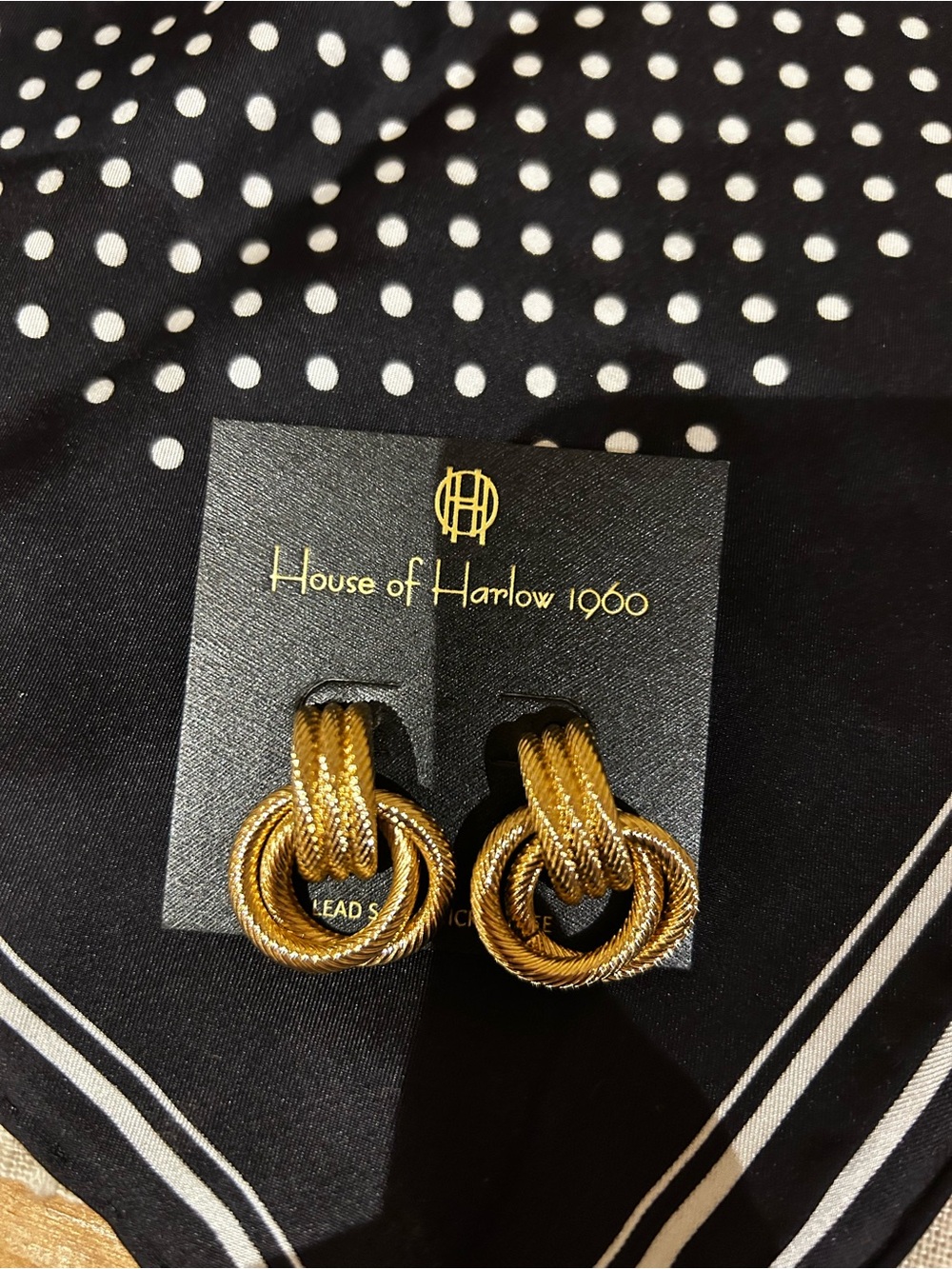 House of Harlow 1960 Twisted Gold Knot Earrings